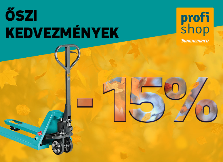Őszi kedvezmények: -15% kézi raklapemelőkre!